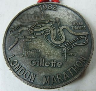 RARE,  VINTAGE OFFICIAL 2nd LONDON MARATHON FINISHERS ' AWARD MEDAL FROM 1982 2