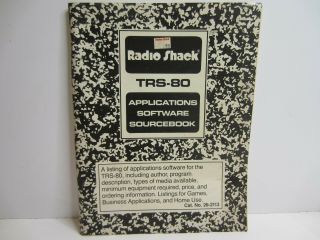 Vintage 1979 Radio Shack Trs - 80 Applications Software Sourcebook Book