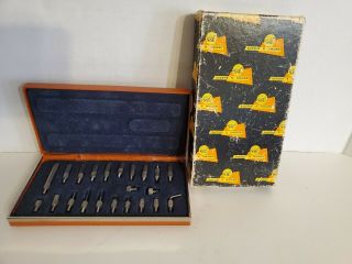 Rare Unique Brown & Sharpe Boxed 22 Piece Set Of Mini Machine Tools.