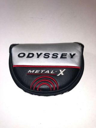 Odyssey Metal X Rare Black Red Silver Mallet Putter Headcover Golf