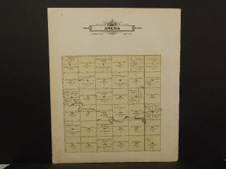 North Dakota Cass County Map Amenia Or Empire Township 1906 Q6 24