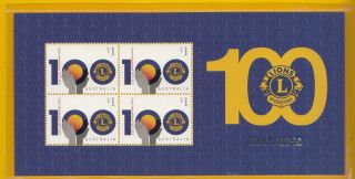 2017 Lions Special Miniature Sheet.  Only 250 Issued.  Muh.  Very Rare &