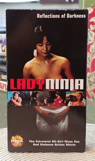 Lady Ninja; Reflections Of Darkness Vhs Chinese Ninja Sex & Violence Action Rare