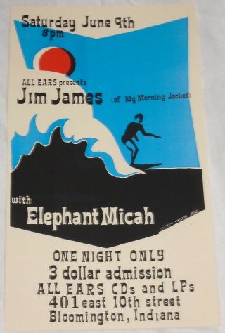 My Morning Jacket Rare Jim James Concert Poster All Ears 2001 Only 50 Made