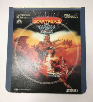 " Star Trek Ii: The Wrath Of Khan " (1982) Ced Laserdisc Rare Videodisc