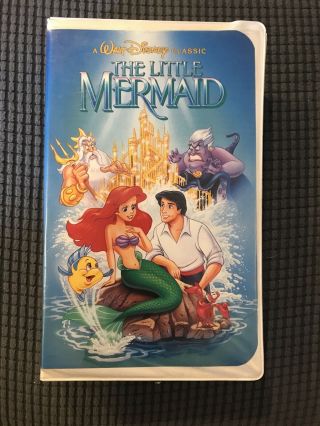 Disney The Little Mermaid (vhs,  1989,  Black Diamond Edition) Rare Artwork Cover