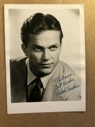 Ralph Meeker Rare Early Vintage Autographed Photo 1950s Paths Of Glory