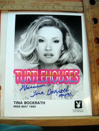 Tina Bochrath Playboy Playmate 5/90 Rare Signed Autographed Photograph