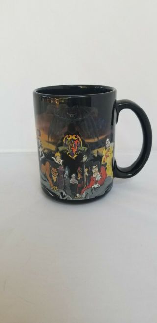 Walt Disney Black Villains Ceramic Coffee Cup Mug - Rare Disneyland Cup