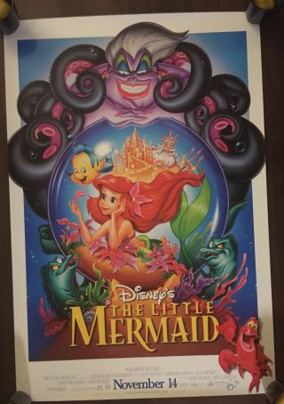 7 Rare Disney & Pixar 2 - Sided Movie Posters Little Mermaid Frozen Bolt 27x40