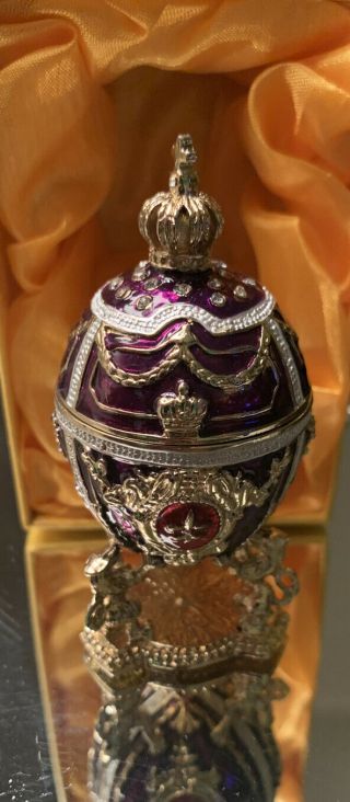 Rare 2018 Krewe Of Louisianians Mardi Gras Egg Jewelry Holder Box K Of L Nib