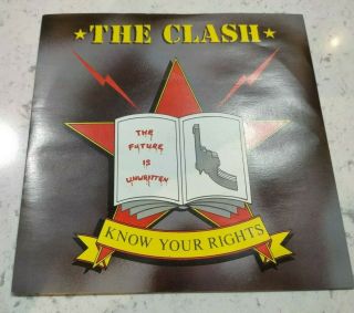 The Clash - Know Your Rights 7 " Uk 1982 Cbs Picture Sleeve Rare
