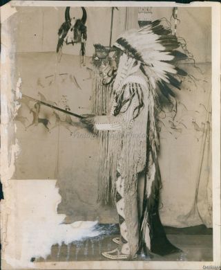 1922 Full - Blooded Sioux Indian At St Nicholas Festival Event Photo 8x10