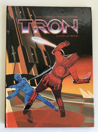 Tron Walt Disney Productions Pop Up Rare Hc Book 1982 Sci - Fi Computer Retro