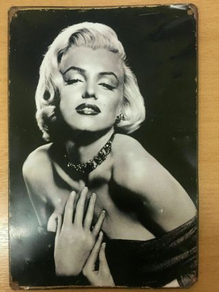 Marilyn Monroe Vintage Collectible Metal Plate,  Old Rare,  Unique