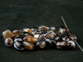 32Pics Exquisite Rare Tibetan Natural Agate Dzi Stripes Small Beads I130 2