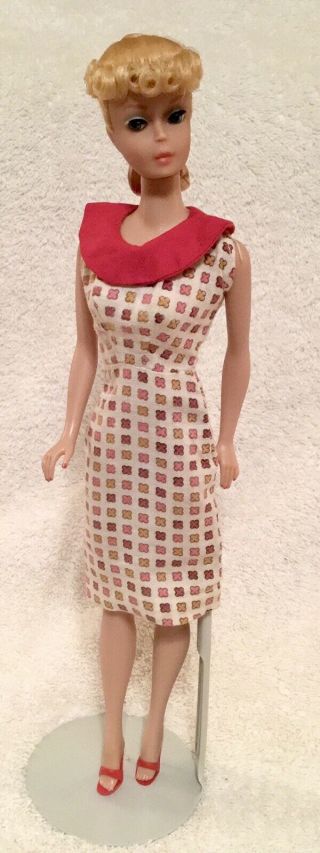 Vintage 60s Barbie Clone Sleeveless Sheath Dress Factory Made Tressy Wendy Babs