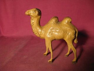 Antique German Hand Painted Composition Stick Leg Putz Nativity Camel