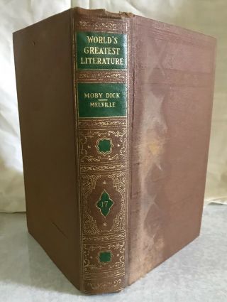 Antique Moby Dick Melville Spencer World’s Greatest Literature Decor Spine