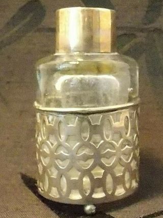 Vintage British Sterling Silver Crystal Perfume Bottle Susannah Barker London