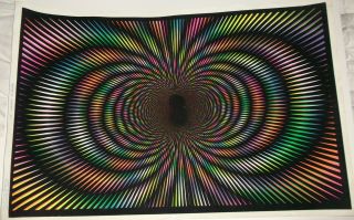 Magnetic Fantasy - Rare Vintage 1970s Black Light Flocked Velvet Poster