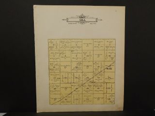 North Dakota Cass County Map Gill Or Everest Township 1906 Q6 20