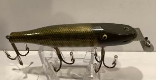 Vintage Wooden Creek Chub Glass Eye Pikie Fishing Lure