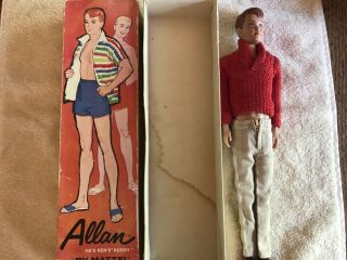 1960 Vintage Mattel Allen Doll,  Box,  Some Damage.