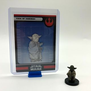 Star Wars Miniatures Yoda Of Dagobah 45/60 Champions Force Very Rare Jedi Legion