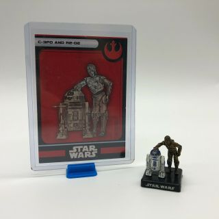 Star Wars Miniatures C - 3po And R2 - D2 5/60 Alliance Empire Rare Droid Legion Nr