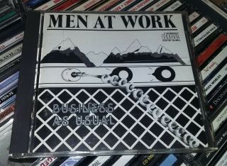 Ultra Rare Japan 1982 Cd Import Men At Work Business As Usual With Lyrics Oop