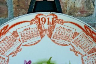 Antique 1911 Calendar Plate Advertising S.  R.  Butler 