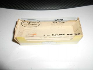 Rare Fred Arbogast Saint Salt Water Lure Empty Box No Paperwork