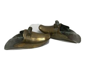 Antique Embossed Worn Brass Spanish Conquistador Stirrup Shoes