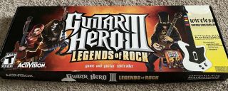 Rare Guitar Hero Iii 3 Legends Rock Bundle Ps2 Sony Playstation - Opened Box