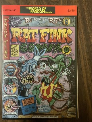 Ed Big Daddy Roth Rat Fink Comix World Of Fandom 1 1990 9.  0 Rare Htf