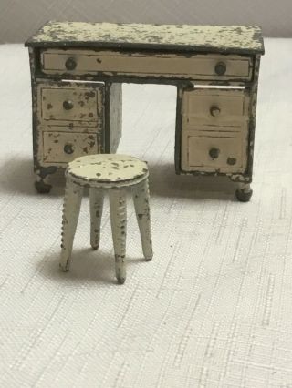 Vintage Tootsie Toy Doll House Furniture Desk 1930 