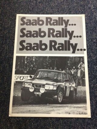 Saab 99 Ems Rally Brochure Prospekt 1977 - V.  Rare