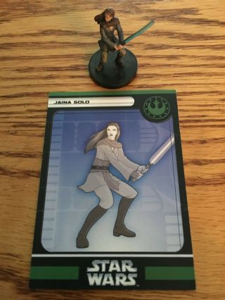 Jaina Solo Star Wars Miniatures Champions Of The Force 54 Very Rare
