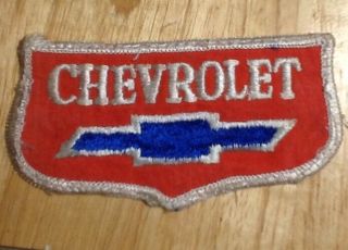Rare Old Vintage Chevrolet Fabric Patch Red White & Blue Chevy Bowtie Logo 3.  5 "