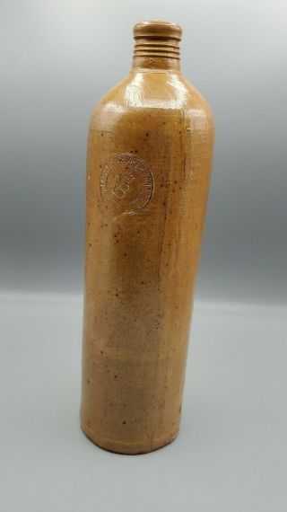 Victoria Brunnen Stoneware Bottle Jug No.  2 Oberlahnstein German Circa Late 1800