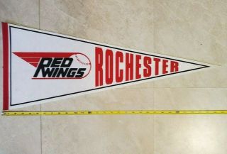 Il Rochester Red Wings Vintage Baseball Pennant Milb Full Size 30 " Very Rare