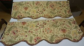 WAVERLY HOME CLASSICS IMPERIAL DRESS ANTIQUE SCALLOP UNLINED VALANCE SET OF 2 3