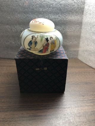 Chinese Collectible Hand - Painted Artist Signed Glass - Snuff Bottle - W/box