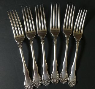 Antique Silverware 1835 R.  Wallace Pat.  1899fork Set Of 6