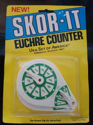 Rare Vintage Skor - It Euchre Card Game Score Counters By Uka Set Of America
