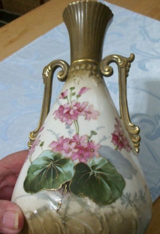 Antique Ernst Wahliss - Turn Wein - Austria - Vase (1837 - 1900) Derose Crown Mark
