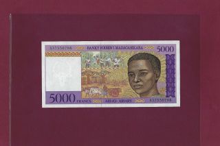 Madagascar 5000 Francs 1995 P - 78 Xf,  Rare Signature Comores