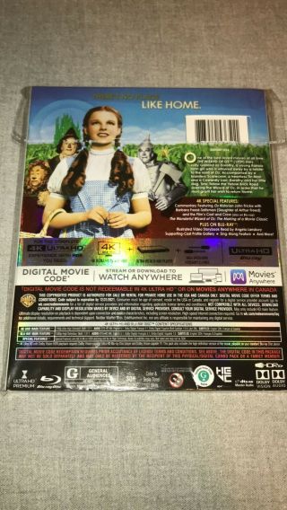 The Wizard of Oz (4K,  Blu - ray) (Includes RARE Slipcover,  No Digital) 2