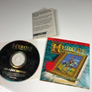 Heroes Of Might And Magic A Strategic Quest Vintage Dos 386 486 Pc Game Cd Rare